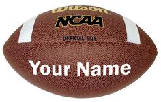 a football with the words your name on it