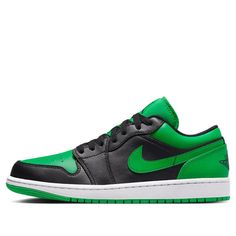 The Air Jordan 1 Low 'Lucky Green' is a classic silhouette with a modern twist. Crafted with high-quality materials, the sneaker features a sleek texture and enhanced support. The non-slip sole provides stability and grip. Perfect for everyday wear, this sneaker is inspired by the iconic Jordan 1 series. With a bold green hue, the Air Jordan 1 Low 'Lucky Green' is a timeless classic. (AJ1/SNKR/Retro/Low Top/Classic/Non-Slip/Basketball/Wear-resistant) Retro Basketball Shoes, Lucky Green, Air Jordan 1 Low, Jordan 1 Low, Girl Swag, Intense Workout, Black Accents, Sneaker Collection, Stylish Sneakers