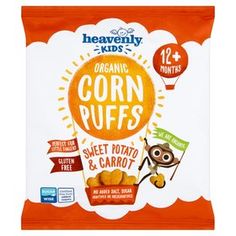 heavenly kids organic corn puffs sweet potato and carrot