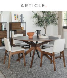 a table and chairs in a room with the words article above it that says articles