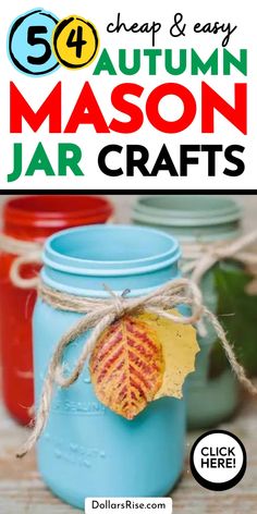 You need to try the STUNNING Fall mason jar crafts for home decor. Easy and profitable DIY Fall Mason Jar Craft ideas. Whether you're looking for DIY projects to sell for money or unique ideas for decorating, these mason jar crafts will definitely get you into Fall/ Autumn vibe. Mason jars are an affordable DIY project to add a touch of seasonal cheer to your house. Farmhouse Jars Decorating Ideas, Pickle Jar Crafts, Fall Mason Jar Centerpieces, Jar Decorating Ideas, Crafts For Money, Jar Christmas Crafts, Fall Mason Jar Crafts, Mason Jar Craft Ideas, Diy Mason Jar Ideas