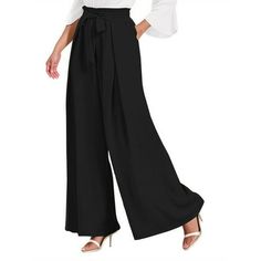 Fantaslook Womens Wide Leg Lounge Pants with Pockets High Waisted Adjustable Tie Knot Loose Casual Trousers Dress Work Pants Womens pants feature a high waisted, wide leg, two side pockets, flowy loose fitting, causal beach baggy pants, dress pants for women adds a touch of sophistication and ensures a comfortable fit. The adjustable tie knot allows you to customize the waist to your liking, with adjustable straps that are suitable for women of all shapes, halara pants for women providing both s Maternity Work Pants, Halara Pants, Wide Leg Lounge Pants, Casual Office Wear, Work Pants Women, Dress Work, Womens Wide Leg Pants, Dressy Pants, Womens Business Casual