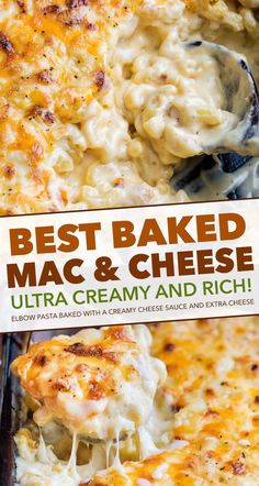 the best baked mac and cheese recipe is shown