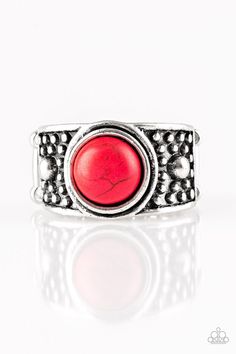 Summer Oasis Red Ring Paparazzi Accessories Jewelry, Red Ring, Red Rings, Red Stone Ring, Mobile Boutique, Yellow Stone, Paparazzi Accessories, Rings Cool, Paparazzi Jewelry