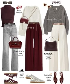 Monday Winter Outfit For Work, 2025 Fashion Trends For Women, Maroon Color Combinations, Burgundy Outfit Ideas, Looks Adidas, Women's Winter Outfits, Smart Dressing, Warm Tights, Best Winter Outfits