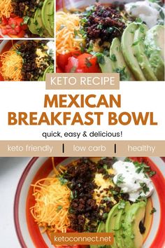 the mexican breakfast bowl is ready to be eaten