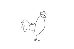 a line drawing of a chicken