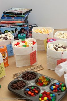 the popcorn bar game night is fun and easy to make