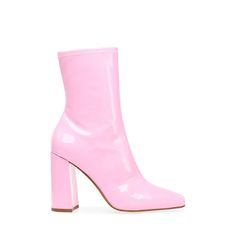 Dr Shoes, Steve Madden Store, Pink Boots, Pink Shoes, Madden Girl, Minimalist Aesthetic, Fame Dr, Stacked Heel, Cute Shoes