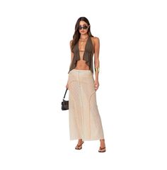 in stock Beach Fitted Beige Maxi Skirt, Beach Fitted Maxi Skirt In Beige, Chic Lined Skirt For Beach Season, Chic Lined Skirt Bottoms For Beach Season, Beige Fitted Maxi Skirt For Beach, Beachwear Beige Skirt For Beach Season, Beige Beachwear Skirt For Beach Season, Beach Season Fitted Beige Skirt, Fitted Beige Skirt For Beach Season