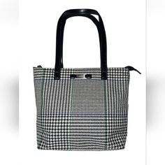 Ralph Lauren Houndstooth Tote Shoulder Bag Women Bag. Description: 100% Excellent Color: Multicolor Material: Canvas/Leather/Cotton Features: Black Faux Leather Straps & Zipper Pulls Measures: L29x H19x D9 11" Strap Drop Never Been Used New Condition Houndstooth Shoulder Bag For Everyday Use, Black Houndstooth Shoulder Bag For Travel, Chic Houndstooth Shoulder Bag For Daily Use, Trendy Houndstooth Shoulder Bag For Travel, Trendy Houndstooth Travel Bag, Everyday Houndstooth Shoulder Bag, Black Rectangular Bag With Houndstooth Pattern, Black Houndstooth Shoulder Bag For Everyday Use, Daily Use Houndstooth Shoulder Bag