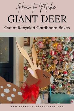 Create a stunning, eco-friendly centerpiece with this Giant Cardboard Deer Craft! Perfect for holiday decorating or crafting fun, the downloadable template makes it easy to assemble and customize. Use recycled cardboard and your creativity to bring this unique décor idea to life. Great for family projects or seasonal displays! #HolidayCrafts #EcoFriendlyDecor #DIYProjects