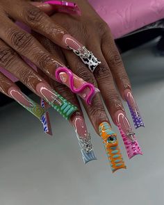 Queen Nails, Duck Nails, Finger Nail Art, Girly Acrylic Nails, Nails Only