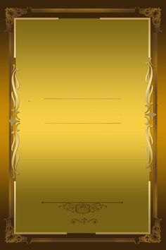 a gold and brown background with an ornate border on the bottom right corner, along with two lines in the middle