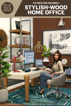 Upgrade your Sims' workspace with this chic office CC! You’ll find this Sims 4 office CC at number 30 on the list, offering a perfect blend of style and functionality. The set features a sleek desk, an ergonomic chair, a laptop, wooden shelves, and modern desk lamps. Add in decorative touches like plants and art pieces for a warm, professional vibe. These CC packs completely transformed my Sims’ home offices, and I pinned them to my Sims 4 CC packs board immediately. Don’t miss out—this set is a must-have for creating a stunning office space!