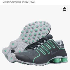 Black/Gray/Gamma Green. Worn A Few Times, Been Sitting In A Shoe Bin Through A Couple Of Moves. Pet Friendly Home. Shox Shoes, Nike Shox For Women, Nike Shox Shoes, Shoe Bin, Nike Shox, Shoes Nike, Black Green, Pet Friendly, Black Gray