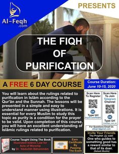 a flyer for the fish of purification course, with an image of a man in