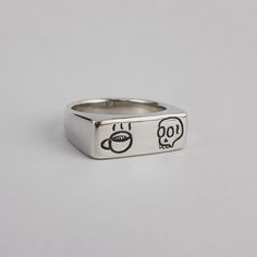 For the true coffee lovers. Handmade rectangular signet ring in solid 100% recycled sterling silver. Designed, carved, cast and finished in Australia. Free express shipping on all rings within Australia. Small Gifts For Men, Jewellery Simple, Ring Rectangle, Hand Carved Jewelry, Carved Ring, Silver Signet Ring, Jewelry Workshop, Unisex Ring, Skull Ring