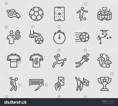 soccer icons and symbols royalty illustration