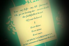 a piece of paper that has been placed on a table with the words, you're my life - my all farewell