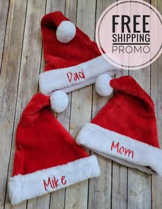 "🎅Christmas time is here! I am excited to make these beautiful, personalized \"Santa hats\". 🎄They can be used for all your Christmas festivities and photos! 🧵The santa hats are perfect for both adults and children.  🎅Your hats will be personalized and made with the highest quality embroidery to last for years to come.  ✅️ Red, Black or Gray embroidery font available!" Star Embroidery, Christmas Time Is Here, Christmas Hat, Embroidery Fonts, Santa Hat, Custom Christmas, Festive Christmas, Hair Accessories Headbands, Christmas Magic