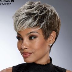 Black Braided Hairstyles Updos, Short Wavy Pixie, Silver Wigs, Gabor Wigs, Wavy Pixie, Pixie Wig, Red Wigs