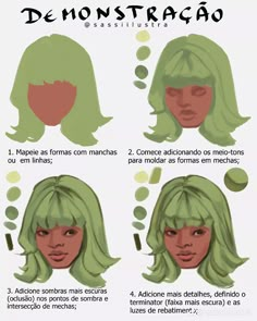 the instructions for how to make an easy hairstyle in adobe and photoshopped