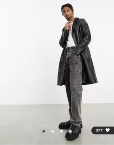 Longline Trench Coat, Long Grey Coat, Long Coat Jacket, Long Coats, Leather Trench, Leather Trench Coat, Notch Collar, Designer Throws, Trending Now