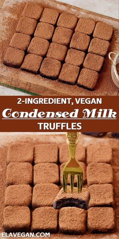 two ingredient, vegan chocolate covered milk truffles