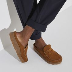 Naples Suede Leather Mink | BIRKENSTOCK Classic Slip-on Clogs With Rubber Sole, Slip-on Plain Toe Casual Mules, Casual Slip-on Plain Toe Mules, Slip-on Clogs With Rubber Sole And Plain Toe, Workwear Slip-on Clogs With Rubber Sole, Modern Brown Slip-on Clogs, Classic Suede Clogs With Rubber Sole, Casual Workwear Clogs With Textured Sole, Classic Slip-on Clogs With Plain Toe