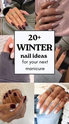 Simple Short Nail Designs Winter, Gel Manicure Ideas For Short Nails Winter, January Nails Oval, Short Winter Nails Simple, December Nails Gel, Oval Gel Nails Designs, Winter Oval Acrylic Nails, Cute January Nails Short