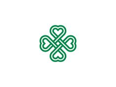 the four leaf clover symbol is shown in green