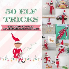 the elfs are playing with their toys and making christmas crafts for kids to make