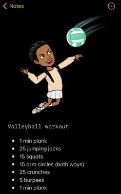 a cartoon character holding a volleyball ball in one hand and pointing at it with the other hand