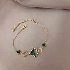 Green Gemstone Bracelet, Pretty Jewelry Necklaces, Blue Green Color, Fancy Jewellery Designs, Gold Rings Fashion, Bangles Jewelry Designs, Jewelry Accessories Ideas, Classy Jewelry, Fancy Jewellery