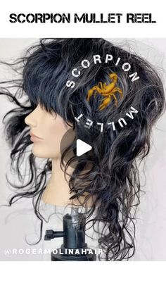 Scorpion Mullet Women, Mullet Hairstyle Women Medium, Scorpion Mullet, Free Bird Mullet Women, Scorpion Hairstyle, Mullet Shag Haircut, Mullet Tutorial, Punk Hair Women