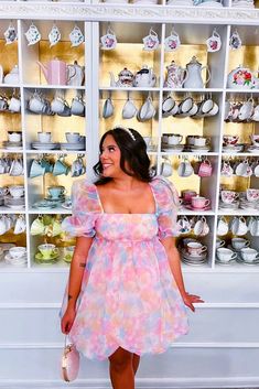 Click to shop this cute tea party dress for women on SHEIN. Petite tea party dress, pink tea party dress, cute tea party outfit, cheap tea party dress Pink Tea Party Dress, Modern Tea Party Outfit, Tea Party Dresses For Women, Cute Tea Party, Party Dress Pink