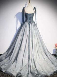 Embellished Fitted Corset Dress For Debutante Ball, Embellished Tulle Corset Dress For Wedding, Formal Graduation Dress, Disney Ball, Gray Evening Dress, Grey Evening Dresses, Formal Dresses Graduation, A Line Prom Dress, Radiate Confidence