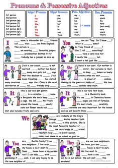 a poster with words and pictures on it to describe the different types of people in this language