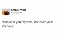 a tweet that reads, believe in your fitness, conquer your shyness