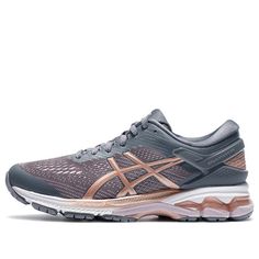 Womens ASICS Gel Kayano 26 Wide 'Rose Gold' Metropolis/Rose Gold WMNS Marathon Running Shoes/Sneakers Winter Shoe Trends, Sneakers Wallpaper, Louis Vuitton Shoes Heels, Cloud Shoes, Trending Womens Shoes, Asics Gel Kayano, Gel Kayano, Asics Running Shoes, Marathon Running Shoes