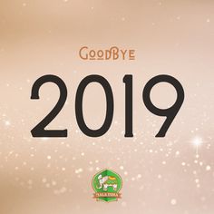 an image of a happy new year card with the words goodbye in gold and black