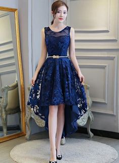 Stylish High Low Lace Navy Blue Party Dress, Bridesmaid Dress 2020 – BeMyBridesmaid Royal Blue Bridesmaid Dress For Prom Season, Elegant Royal Blue Homecoming Dress, Blue A-line Bridesmaid Dress For Prom, Blue Bridesmaid Dress For Prom Season Party, Royal Blue Evening Dress For Bridesmaids In Prom Season, Royal Blue Bridesmaid Evening Dress For Prom, Blue Bridesmaid Dress For Prom Season Homecoming, Blue Bridesmaid Dress For Homecoming Prom Season, Elegant Blue Bridesmaid Dress For Homecoming