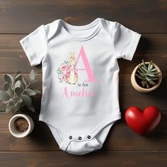 Be the trendiest parent on the block with this adorable pink bunny rabbit babygrow! Made with love for your little princess, it's the perfect outfit for playdates or cozy nights in. 💝👶 #BabyFashionTrends #PinkBunnyRabbitBabyGrow #BabyGirlOutfit #Hoolaroo Baby Fashion Trends, Newborn Baby Girl Gifts, Cute Bunny Rabbit, Personalized Stockings, Baby Grow, Personalized Baby Girl, Personalized Mother's Day Gifts