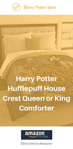 the harry potter house crest queen or king comforter is on sale for $ 59