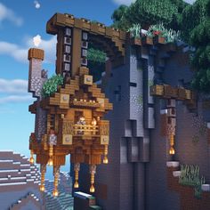 Minecraft Buildings In Mountains, Mc House Ideas Mountain, Mountain Building Minecraft, Hanging Mountain House Minecraft, Things You Need In Your Minecraft Survival World, Minecraft Builds In Mountain, Minecraft Building Ideas Mountain House, Minecraft House Ideas Mountain, Minecraft Mountain Building Ideas