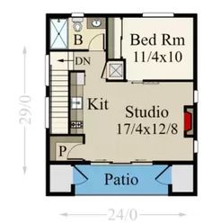 the floor plan for this small home