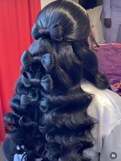 Girly Hairstyles, Frontal Wig Hairstyles, Sew In Hairstyles, Bow Hairstyle, Cornrow Hairstyles, Luxury Hair, Sew In, Baddie Hairstyles