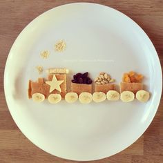 a plate that has some food on it