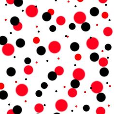 red and black dots on a white background